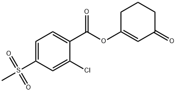 2-CHLORO-4-(METHYLSULFONYL)-OXO-1-CYCLOHEXEN-1-YL BENZOIC ACID Struktur