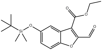 ethyl 5-(tert-butyldiMethylsilyloxy)-2-forMylbenzofuran-3-carboxylate Struktur