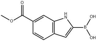 6-(Methoxycarbonyl)indole-2-boronic acid Struktur