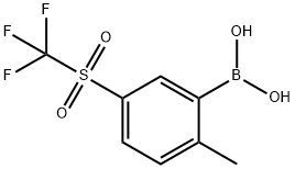 2-Methyl-5-(trifluoromethylsulfonyl)phenylboronic acid Struktur