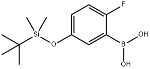 5-(t-Butyldimethylsilyloxy)-2-fluorophenylboronic acid Struktur