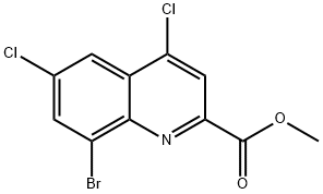 Methyl8-bromo-4,6-dichloroquinoline-2-carboxylate Struktur