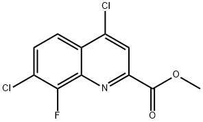 Methyl4,7-dichloro-8-fluoroquinoline-2-carboxylate Struktur