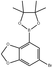 5-Bromo-2,3-methylenedioxyphenylboronic acidpinacol Struktur