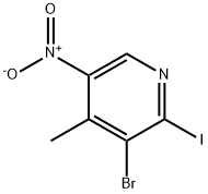 3-bromo-2-iodo-4-methyl-5-nitropyridine Struktur