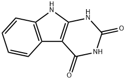 1H-pyrimido[4,5-b]indole-2,4(3H,9H)-dione Struktur