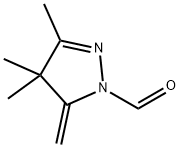 1H-Pyrazole-1-carboxaldehyde,  4,5-dihydro-3,4,4-trimethyl-5-methylene- Struktur