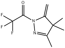 1H-Pyrazole, 4,5-dihydro-3,4,4-trimethyl-5-methylene-1-(trifluoroacetyl)- (9CI) Struktur