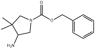 4-AMino-3,3-diMethyl-pyrrolidine-1-carboxylic acid benzyl ester Struktur