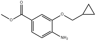 Methyl 4-amino-3-(cyclopropylmethoxy)benzoate Struktur