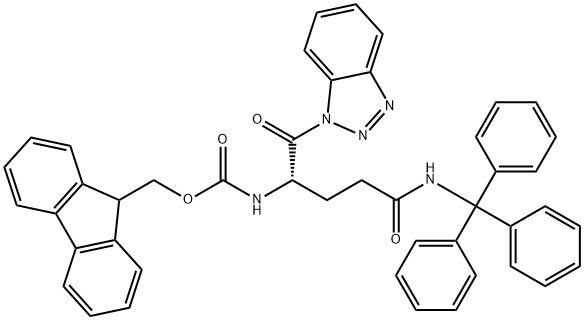 FMOC-Gln(Trt)-Bt Struktur