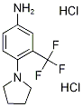 4-pyrrolidin-1-yl-3-(trifluoromethyl)aniline dihydrochloride Struktur