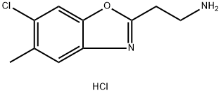 2-(6-chloro-5-methyl-1,3-benzoxazol-2-yl)ethanamine hydrochloride Struktur