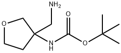 tert-butyl N-[3-(aminomethyl)oxolan-3-yl]carbamate Struktur