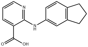 2-(5-indanamino)-3-pyridine carboxylic acid Struktur