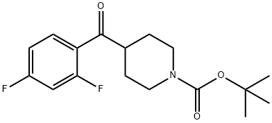 tert-Butyl 4-(2,4-difluorobenzoyl)piperidin-1-carboxylate Struktur