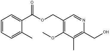 6-Hydroxymethyl-4-methoxy-5-methyl-3-pyridylmethanol o-Toluate Struktur