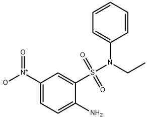 2-amino-N-ethyl-5-nitro-N-phenylbenzenesulphonamide Struktur