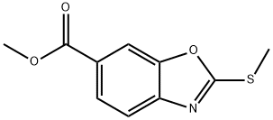 2-METHYLSULFANYL-BENZOOXAZOLE-6-CARBOXYLIC ACID METHYL ESTER Struktur