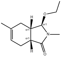 1H-Isoindol-1-one,3-ethoxy-2,3,3a,4,7,7a-hexahydro-2,5-dimethyl-,(3alpha,3aalpha,7aalpha)-(9CI) Struktur