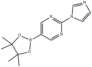 2-(1H-IMidazol-1-yl)-5-(4,4,5,5-tetraMethyl-1,3,2-dioxaborolan-2-yl)pyriMidine Struktur