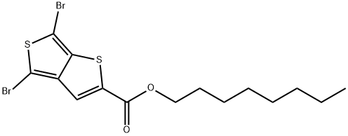 Octyl 4,6-DibroMothieno[3,4-b]thiophene-2-carboxylate Struktur