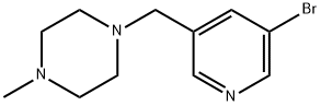 1-((5-bromopyridin-3-yl)methyl)-4-methylpiperazine Struktur