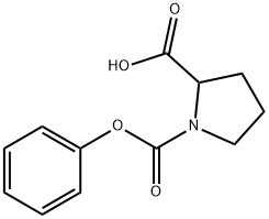 1-(phenoxycarbonyl)pyrrolidine-2-carboxylic acid Struktur