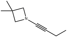 Azetidine, 1-(1-butynyl)-3,3-dimethyl- (9CI) Structure