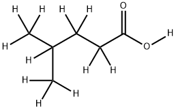 4‐メチルペンタン酸‐D12 化學(xué)構(gòu)造式