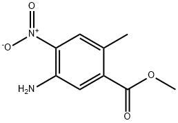 Benzoic acid, 5-amino-2-methyl-4-nitro-, methyl ester (9CI) Struktur