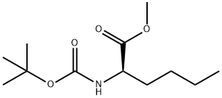 D-Norleucine, N-[(1,1-dimethylethoxy)carbonyl]-, methyl ester Struktur