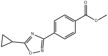 Methyl 4-(5-Cyclopropyl-1,2,4-oxadiazol-3-yl)benzoate Struktur