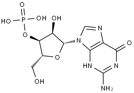 guanosine 3'-(dihydrogen phosphate) Struktur