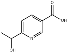 3-Pyridinecarboxylic acid, 6-(1-hydroxyethyl)- (9CI) Struktur