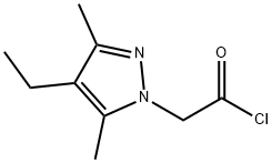 (4-ethyl-3,5-dimethyl-1H-pyrazol-1-yl)acetyl chloride Struktur