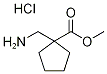 methyl 1-(aminomethyl)cyclopentanecarboxylate hydrochloride Struktur