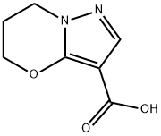 6,7-dihydro-5H-pyrazolo[5,1-b][1,3]oxazine-3-carboxylic acid Struktur