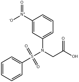 [Benzenesulfonyl-(3-nitro-phenyl)-amino]-acetic acid Struktur