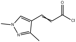 (2E)-3-(1,3-dimethyl-1H-pyrazol-4-yl)acryloyl chloride Struktur