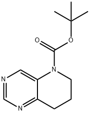 7,8-Dihydro-6H-pyrido[3,2-d]pyriMidine-5-carboxylic acid tert-butyl ester Struktur