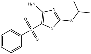 4-AMINO-2-ISOPROPYLTHIO-5-(PHENYLSULFONYL)THIAZOLE Struktur