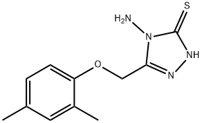 4-AMINO-5-[(2,4-DIMETHYLPHENOXY)METHYL]-4H-1,2,4-TRIAZOLE-3-THIOL Struktur