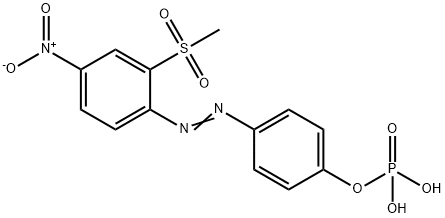 4-(4'-nitro-2'-methylsulfonylphenylazo)phenyl phosphate Struktur