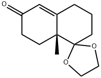 (R)-SPIRO[1,3-DIOXOLANE-2,1'(2'H)-NAPHTHALEN]-6'(5'H)-ONE, 3',7',8',8'A-TETRAHYDRO-8'A-METHYL- (9CI) Struktur