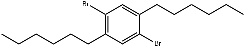 2,5-BIS(HEXYL)-1,4-DIBROMOBENZENE Structure