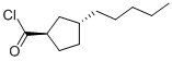 Cyclopentanecarbonyl chloride, 3-pentyl-, trans- (9CI) Struktur