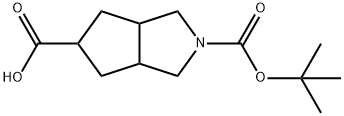 Hexahydro-cyclopenta[c]pyrrole-2,5-dicarboxylic acid mono-tert-butyl ester Struktur