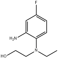 2-[2-Amino(ethyl)-4-fluoroanilino]-1-ethanol Struktur