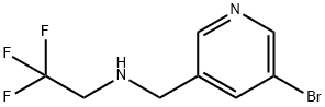 N-((5-bromopyridin-3-yl)methyl)-2,2,2-trifluoroethanamine Struktur